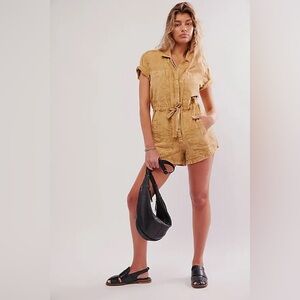 FREE PEOPLE Rhodes Chino Coverall in Wheat Fields NWOT